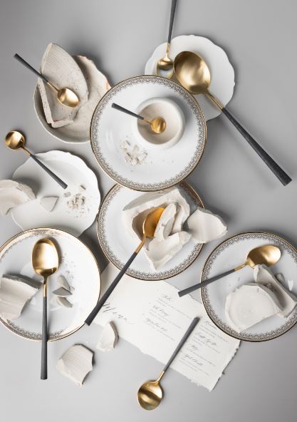 COLHER CAFE NEO CINZA GOLD